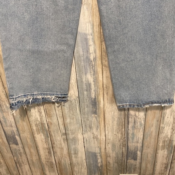 FRAYED High Rise Ankle Straight Color Block Two Tone Jeans | Size 29  NWOT - Picture 11 of 15